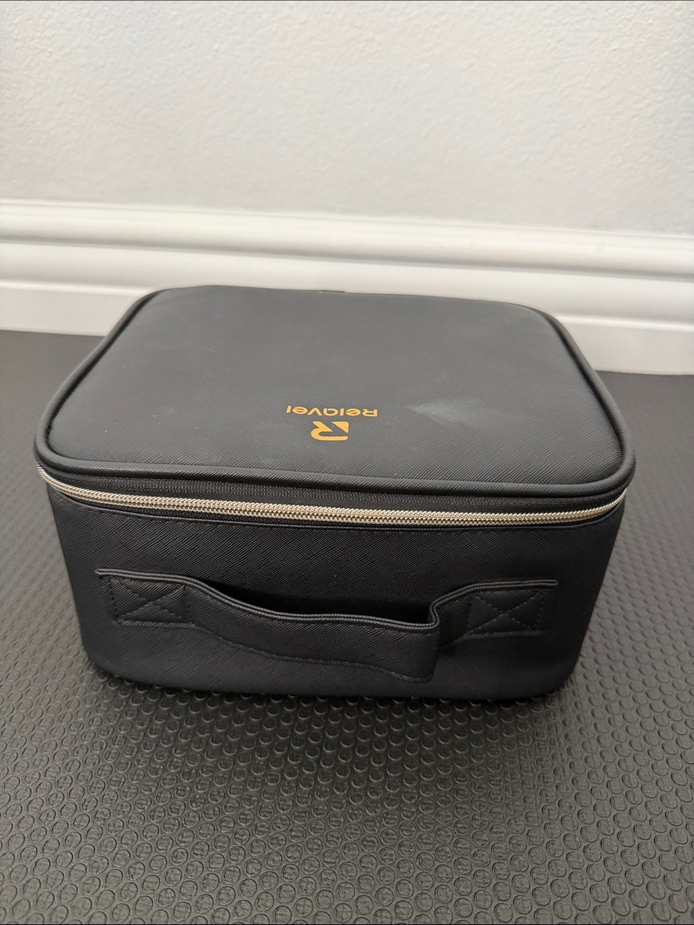 Amazon Black Cosmetic Travel Case with Gold Logo